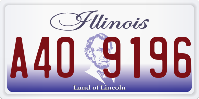 IL license plate A409196