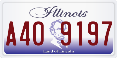 IL license plate A409197