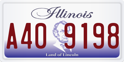 IL license plate A409198