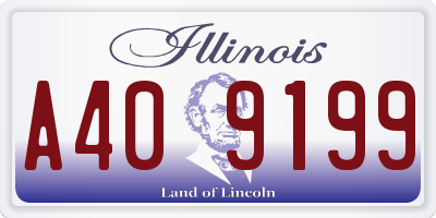 IL license plate A409199