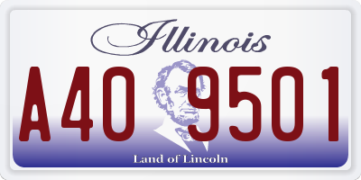 IL license plate A409501