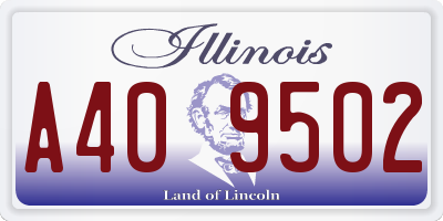 IL license plate A409502