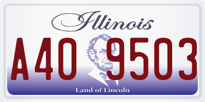 IL license plate A409503