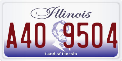 IL license plate A409504