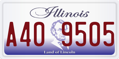 IL license plate A409505