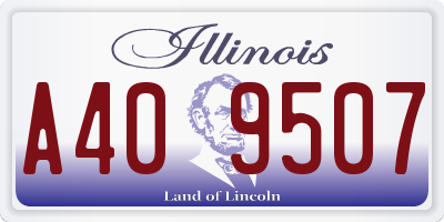 IL license plate A409507