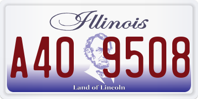 IL license plate A409508