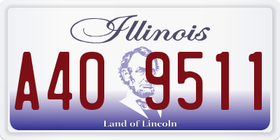 IL license plate A409511