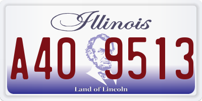 IL license plate A409513