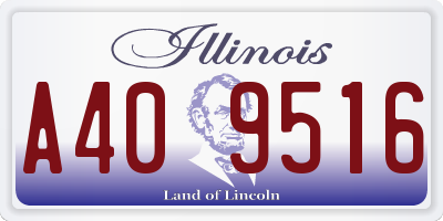 IL license plate A409516