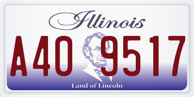 IL license plate A409517