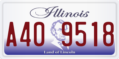 IL license plate A409518