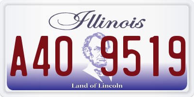 IL license plate A409519