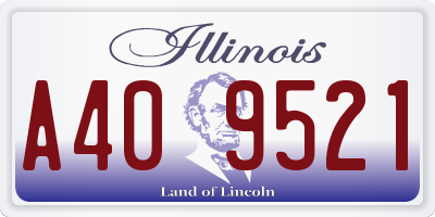 IL license plate A409521