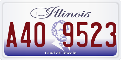 IL license plate A409523