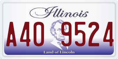 IL license plate A409524