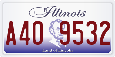 IL license plate A409532