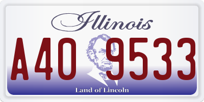 IL license plate A409533