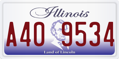 IL license plate A409534