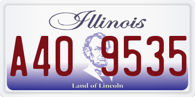 IL license plate A409535