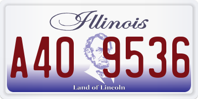 IL license plate A409536