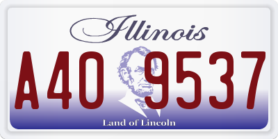 IL license plate A409537