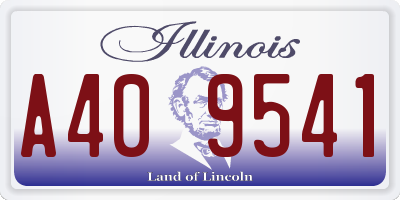 IL license plate A409541