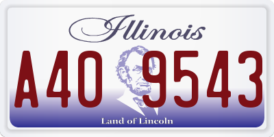 IL license plate A409543