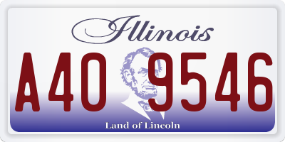 IL license plate A409546