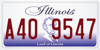 IL license plate A409547
