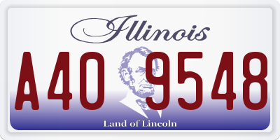 IL license plate A409548
