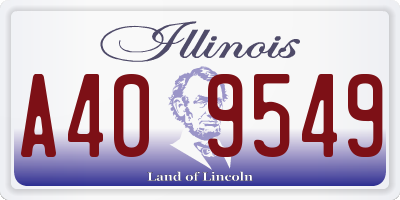 IL license plate A409549