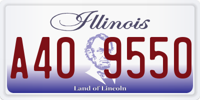 IL license plate A409550