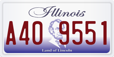 IL license plate A409551
