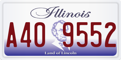 IL license plate A409552