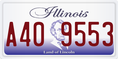 IL license plate A409553