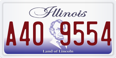 IL license plate A409554