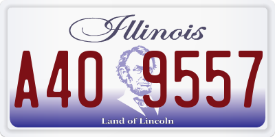 IL license plate A409557