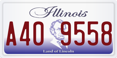 IL license plate A409558