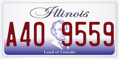 IL license plate A409559