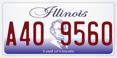 IL license plate A409560
