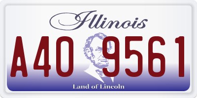 IL license plate A409561