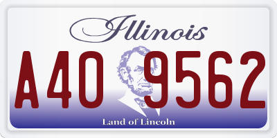 IL license plate A409562
