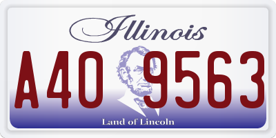 IL license plate A409563