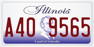 IL license plate A409565