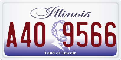 IL license plate A409566