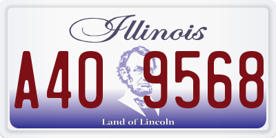 IL license plate A409568