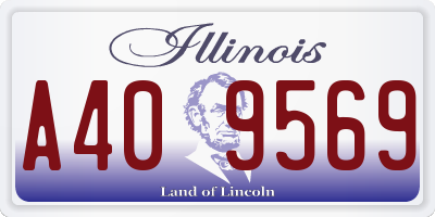 IL license plate A409569