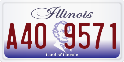 IL license plate A409571