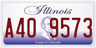 IL license plate A409573